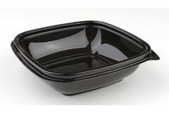 SALADEBOWL 250ml 4KANT ZWART  500st